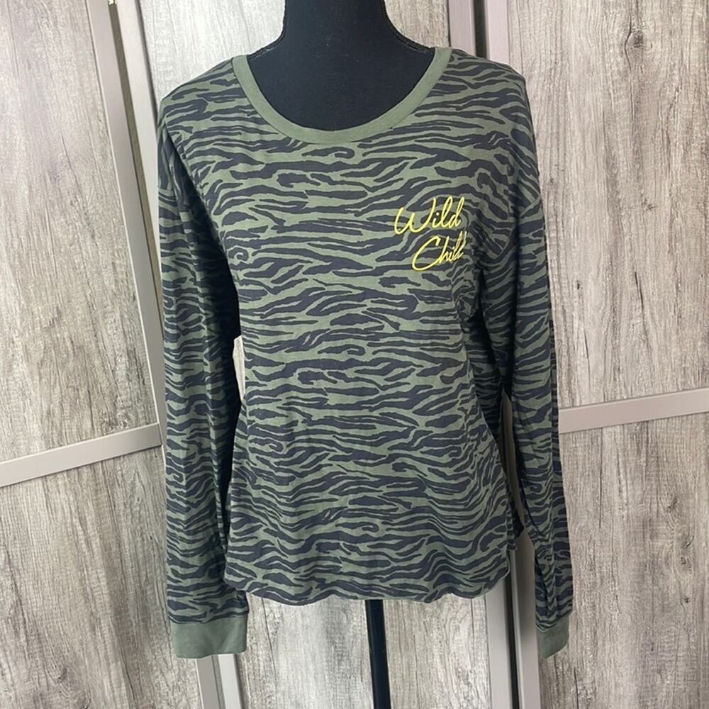 New! Grayson Threads Wild Child zebra print T-shirt women’s L
